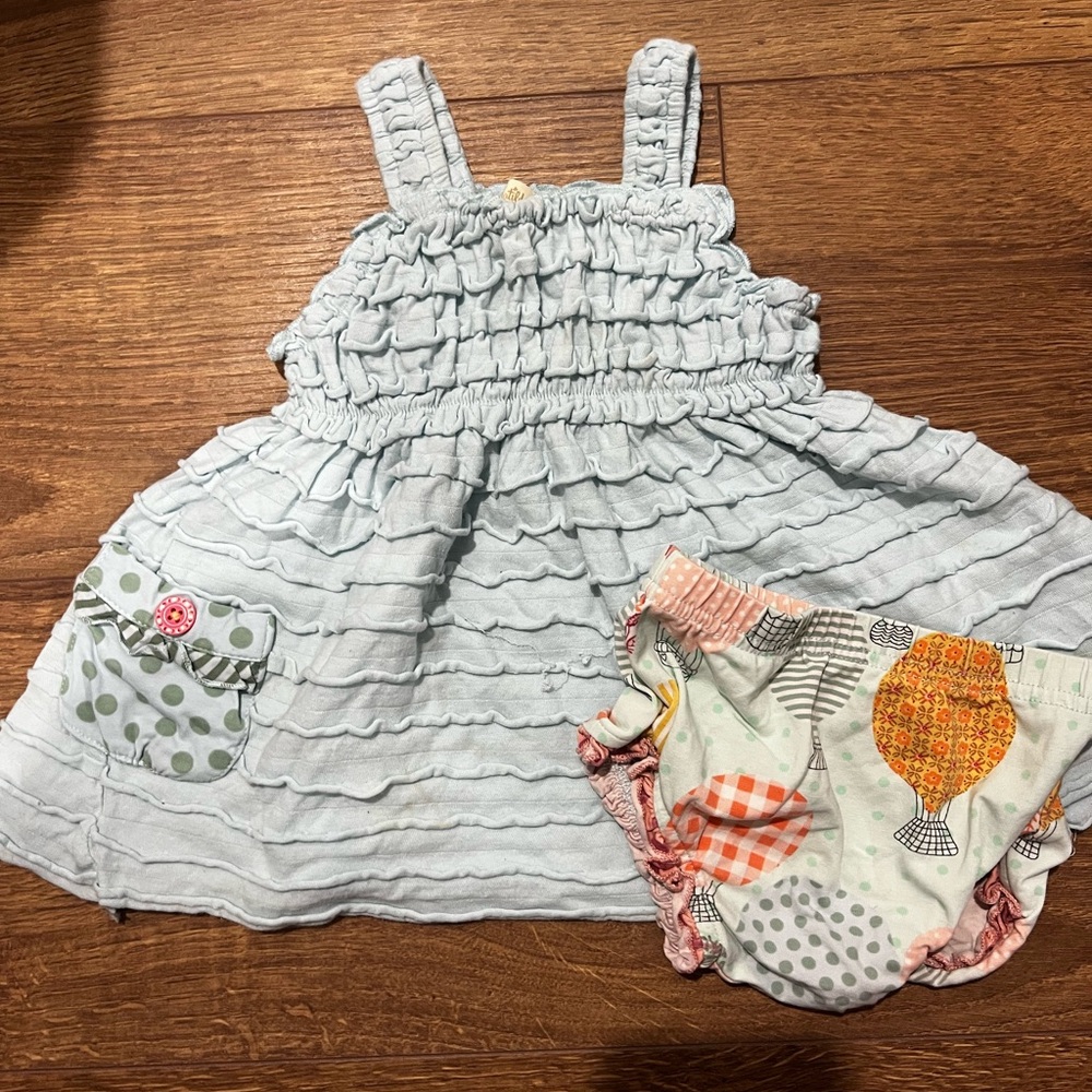 Matilda Jane Ruffled Baby Dress with Bloomers